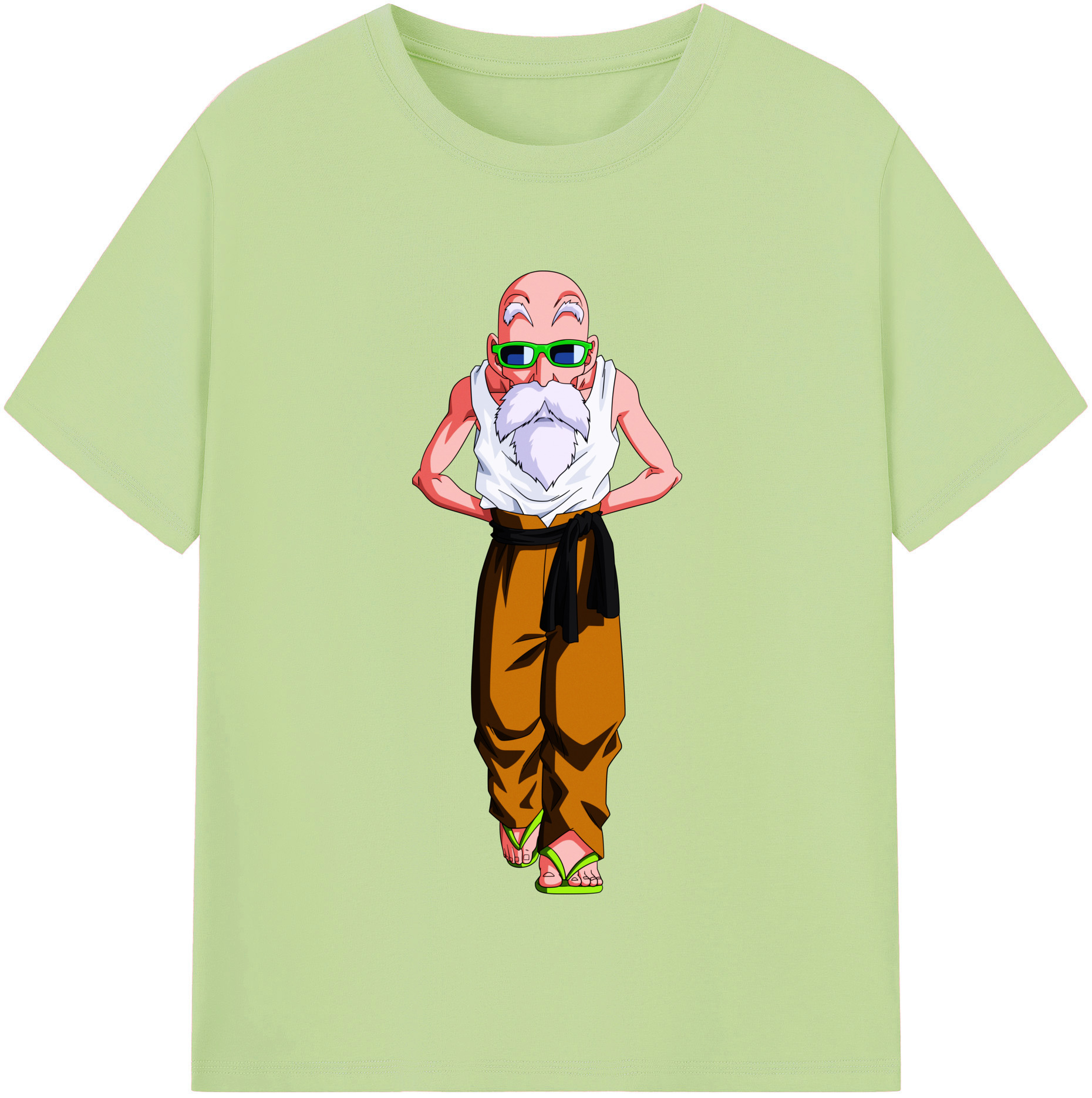 （画像用） ドラゴンボール 亀仙人（かめせんにん） DRAGON BALL Master Roshi Kame Sennin 綿100％半袖Tシャツ（フロントプリント）